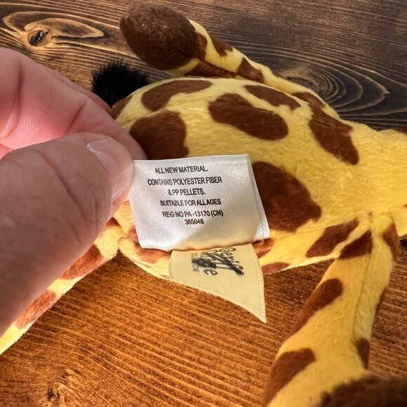 Burton + Burton 2005 Geriff Giraffe yellow brown stuffed animal plush 11” - Picture 9 of 11